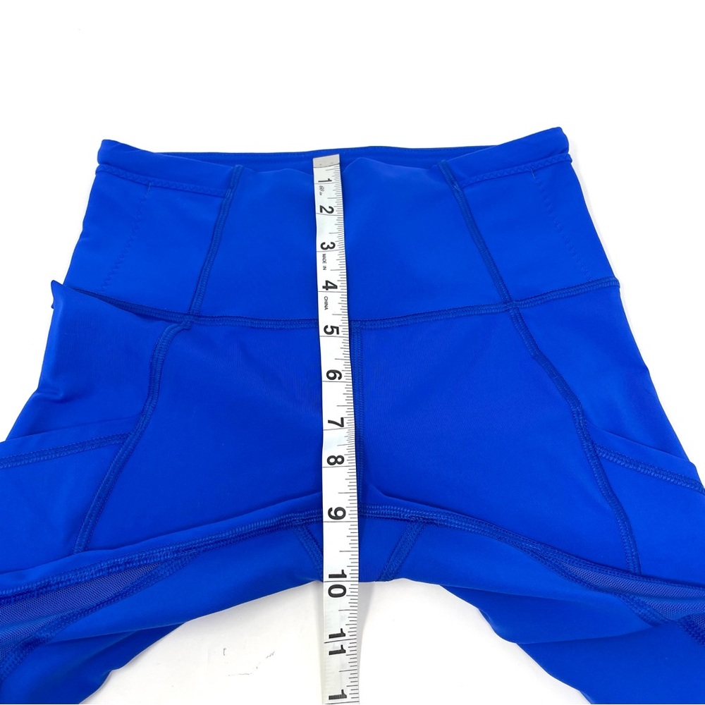 Lululemon Fast and Free High-Rise Crop 18” Blue Running Gym Leggings size 2 - Picture 4 of 11